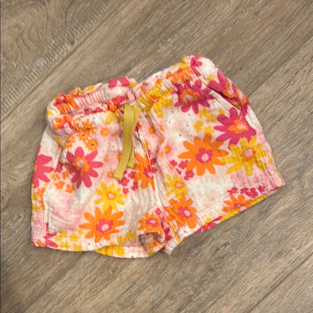 Old Navy Pink and Orange Floral Shorts